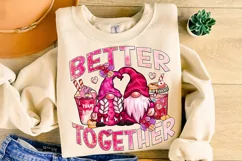 Better Together PNG, Valentine Gnome PNG, Valentine's Day Product Image 2