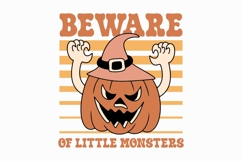 Beware Of Little Monster Halloween T-shirt Design Product Image 1