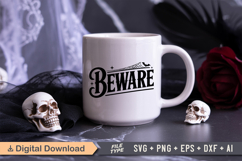 Beware SVG File | Spooky Halloween SVG Product Image 2