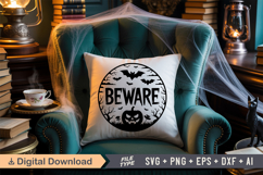 Halloween Round Sign SVG Bundle | Spooky Halloween Sign SVG Product Image 21