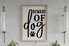 Beware of dog SVG, Farmhouse Dog SVG Design Product Image 2