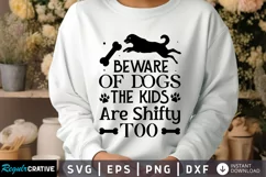 Beware Of Dogs The Kids SVG, Dog SVG Design Product Image 1