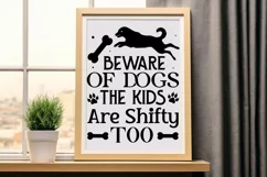 Beware Of Dogs The Kids SVG, Dog SVG Design Product Image 2