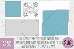 Christmas insert card | Paper cutting | Cricut S40 card SVG Product Image 3