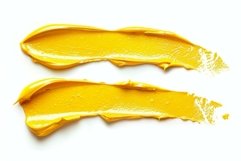 Golden paint strokes on white background Product Image 1