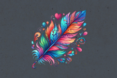 Boho Feather Sublimation design PNG Product Image 2
