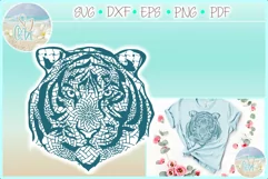 Tiger Mandala Zentangle SVG | Tiger SVG | Mandala SVG Product Image 1