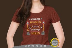 Strong Women Raise Strong Girls Hand Lettering SVG Product Image 4