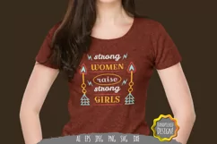 Strong Women Raise Strong Girls Hand Lettering SVG Product Image 4