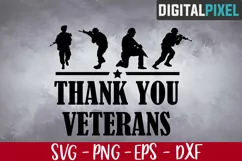 Thank You Veterans Svg, Veteran Svg, Military Svg, Veterans Product Image 1