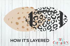 Football SVG | Leopard Print Football | Shirt Design Product Image 3