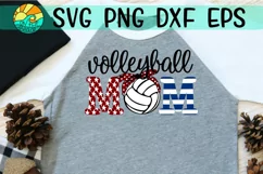 Volleyball Mom - Red White Blue - SVG - DXF - EPS - PNG Product Image 1