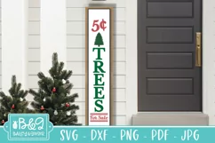 Christmas Porch Sign SVG - Trees for Sale Vertical Sign Product Image 5