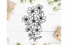 Daisy bouquet svg, flower arrangement svg, Floral bunch Product Image 1