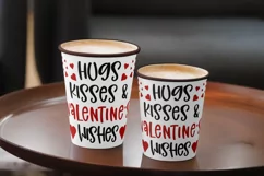 Phrase for valentine's day svg. Hugs kisses and Valentine's Product Image 3