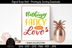 Nothing Fancy Just Love - Bride Groom SVG, Wedding Party SVG Product Image 1