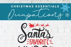 Christmas Nurse svg -Santa's favorite nurse svg for crafters Product Image 4