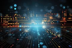 Abstract Digital Grid Background Wallpaper Product Image 1