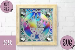 3D New baby card | Paper cutting | New baby card SVG Product Image 2