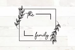 Family Monogram Sign Floral Wreath svg Product Image 3