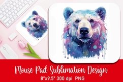 Watercolor Christmas Mouse Pad Sublimation PNG Product Image 1