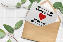 Crazy in love with you valentine svg phrase for t-shirt Product Image 3