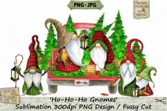 Ho-Ho-Ho | Gnomes | Christmas | Red Truck | Sublimation Product Image 1