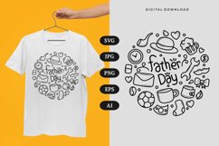 Father's Day Doodle T-shirt | SVG Product Image 1