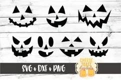Pumpkin Faces - Halloween Costume SVG PNG DXF Cut Files Product Image 1