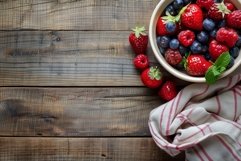 Flatlay photo, kitchen table fruit bowl with copy space Product Image 1