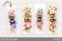Bee Bookmark Design. Summer Bookmark Sublimation Product Image 1