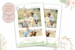 PSD Family Photo Session Card Template - Design #45 Product Image 1