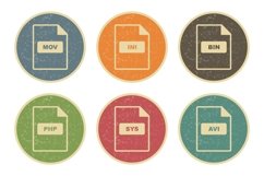Set Of File Formats Icons Product Image 1