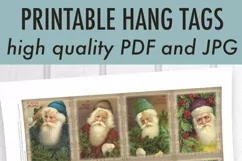 Printable Christmas Tags - Sheet Music Santa - PDF and JPG Product Image 4