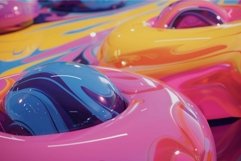 Vibrant abstract 3d paint droplet background Product Image 1