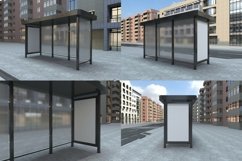 Bus Stop Bus Shelter Mockup Vol- 28 Product Image 2