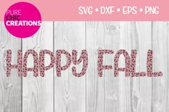 Fall SVG|Happy Fall|Fall Quote SVG|SVG DXF PNG EPS Product Image 1