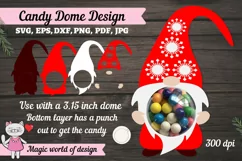 Gnome candy dome Svg , 3d svg cut file, Couple Ornament Product Image 1