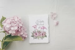 Watercolor pink flamingo clipart Valentines day illustration Product Image 3