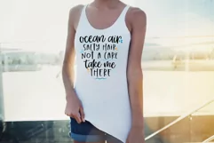 Ocean Air, Salty Hair, Not A Care, Take Me There Ocean SVG Product Image 1