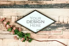 Farmhouse diamond Signs | Craft mock up Product Image 2