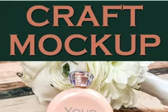 Pink jewel flask | Craft mockup Product Image 2