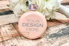 Pink jewel flask | Craft mockup Product Image 1