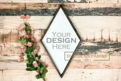 Farmhouse diamond Signs | Craft mock up Product Image 3