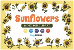 Sunflowers Vector Illustration Product Image 1