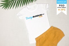 Kids White Tee mockup | Toddler mockup in JPG and PSD Product Image 1