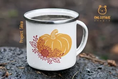 Floral Pumpkin svg, Halloween Floral Decor, Fall svg Product Image 5