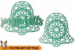Jingle Bells Christmas Ornament - Mandala SVG PNG DXF Product Image 2