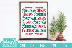 Christmas Word Art SVG | Farmhouse Christmas Sign SVG Product Image 4