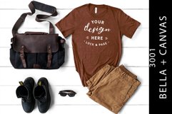 Men&#039;s Heather Clay Bella Canvas 3001 Masculine Mockup Product Image 1